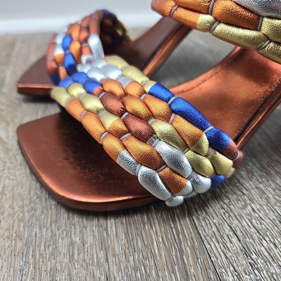 Dries Van Noten WOVEN METALLIC MULES - Picture 2 of 16